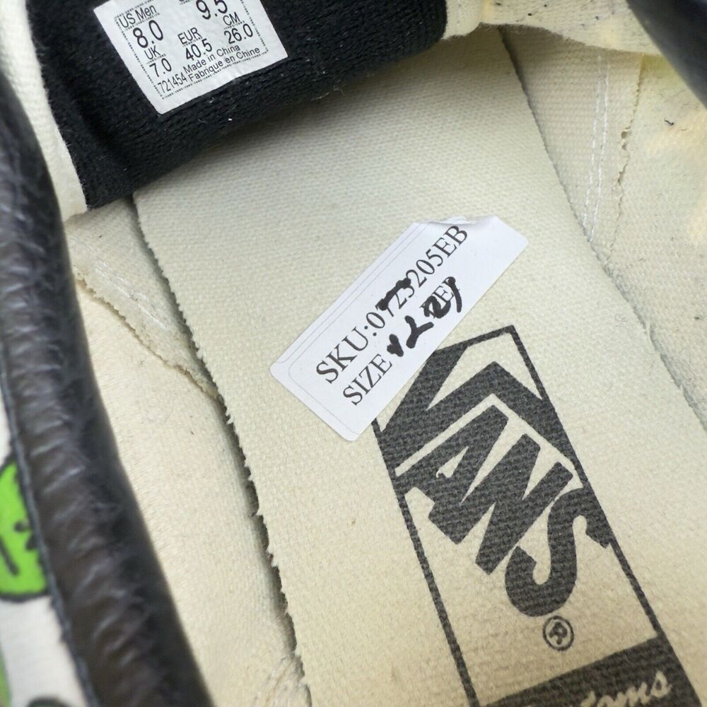 Vans Size 9.5 W|M 8 Unisex Custom Alien Skate Bla… - image 7